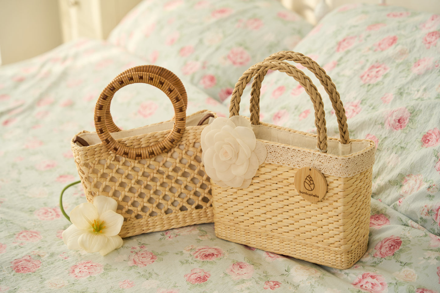 Chiffon Flower Handbag