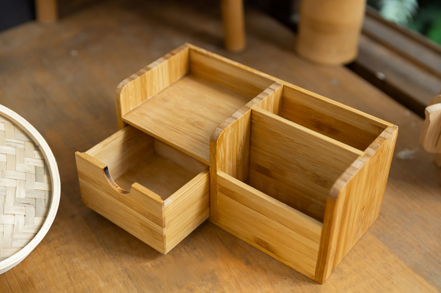 Sustainable Bamboo Stationery Holder