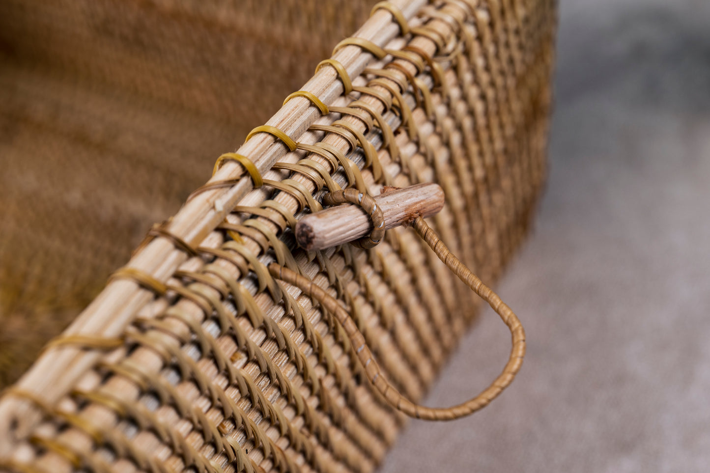 Square Rattan Storage Box with Lid