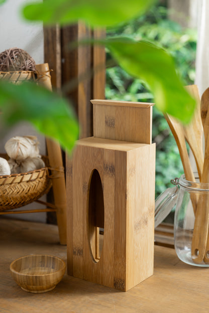 Bamboo Tissue Box Cover - Natural, Handmade, Sustainable
