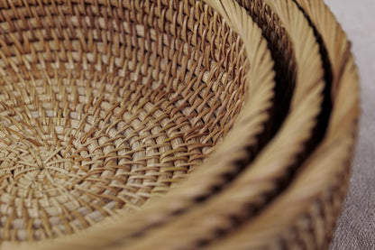 Handmade Rattan Baskets | 3 Piece Set
