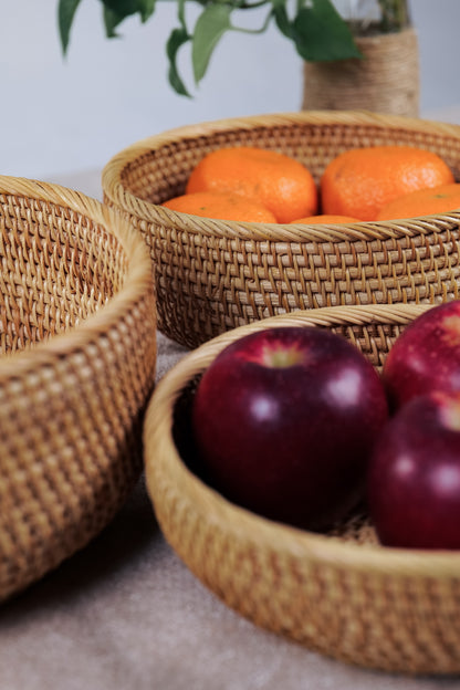 Handmade Rattan Baskets | 3 Piece Set