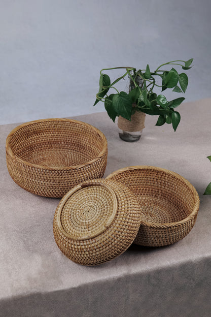 Handmade Rattan Baskets | 3 Piece Set