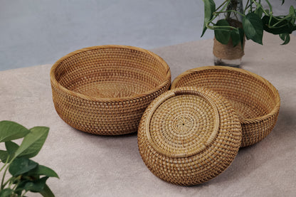 Handmade Rattan Baskets | 3 Piece Set
