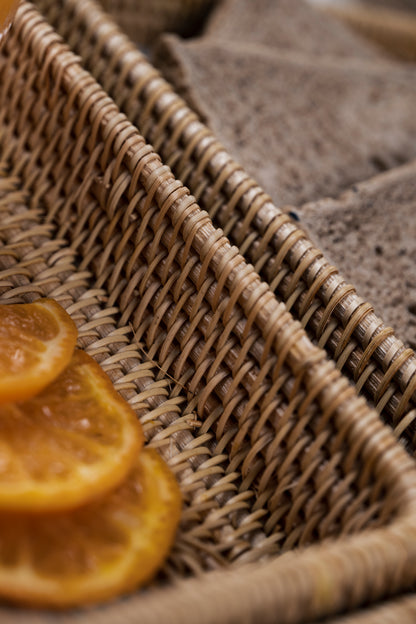 Set of 3 Handmade Rattan Trays