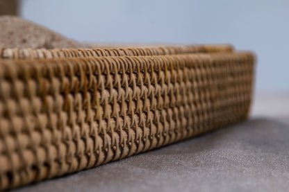 Set of 3 Handmade Rattan Trays