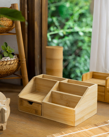 Sustainable Bamboo Stationery Holder