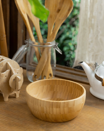Handcrafted Wooden Bowl Set – 18cm & 9cm