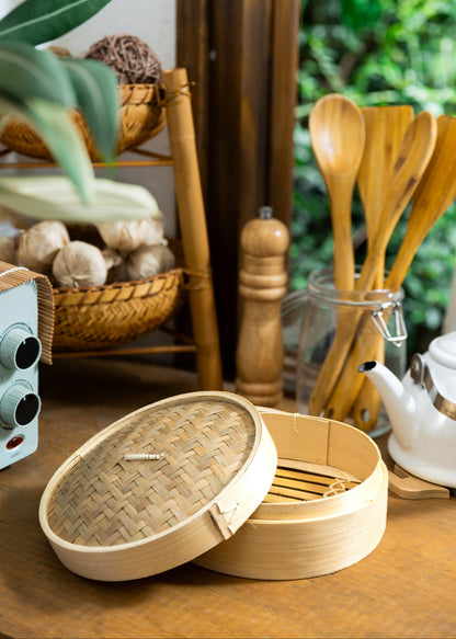 Bamboo Steam Basket, Sustainable, Eco-Friendly. Size: Small & Medium .