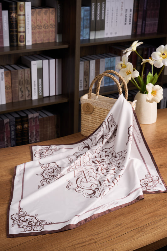 Bambuphelia Dragon Lotus Silk Scarf
