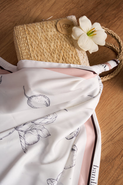 Spring Apricot Silk Scarf