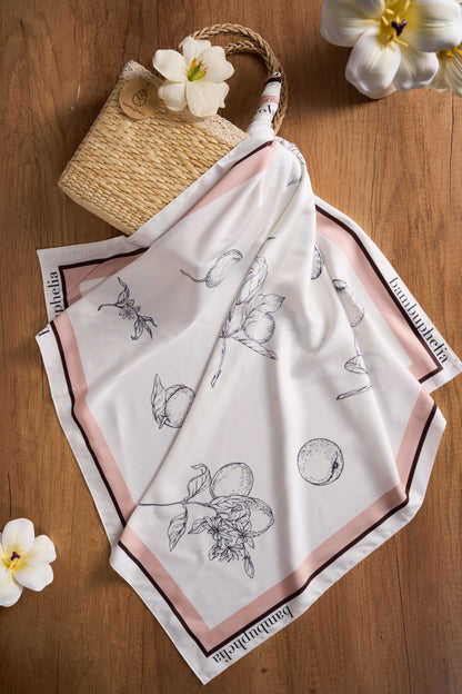 Spring Apricot Silk Scarf