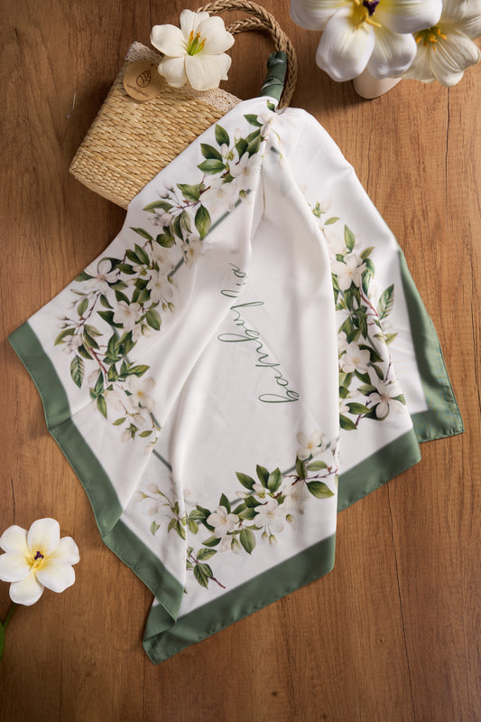 Bambuphelia's Signature Floral Silk Scarf