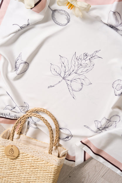 Spring Apricot Silk Scarf