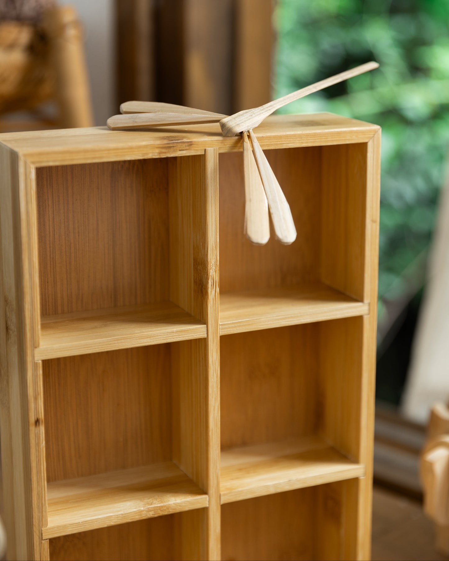 6 Compartment - Handmade Square Bamboo Organiser