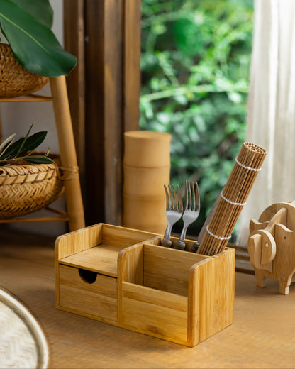 Sustainable Bamboo Stationery Holder