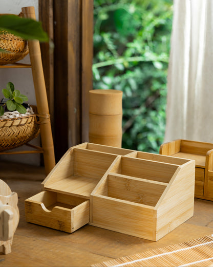 Sustainable Bamboo Stationery Holder