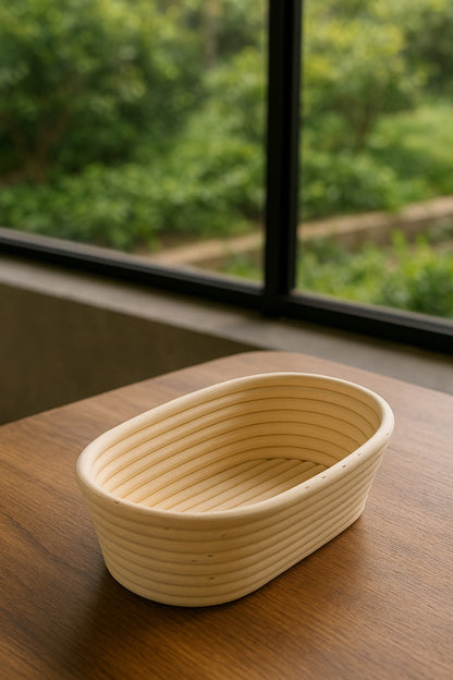 Handcrafted Oval Rattan Bowl/Basket