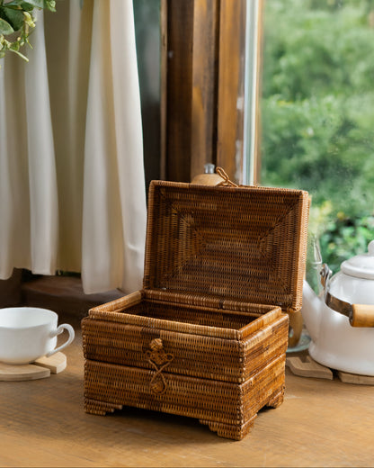 Handmade Rattan Jewelry Box;  Eco Friendly Certified