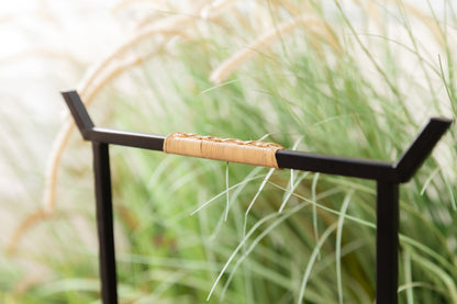 Round Shaped Rattan Basket with Handle.